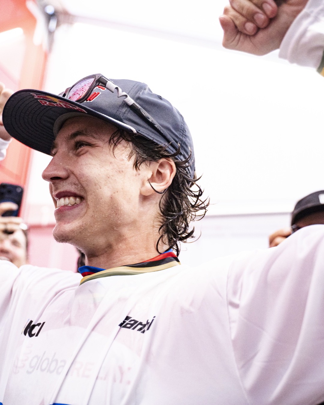 Podium celebration